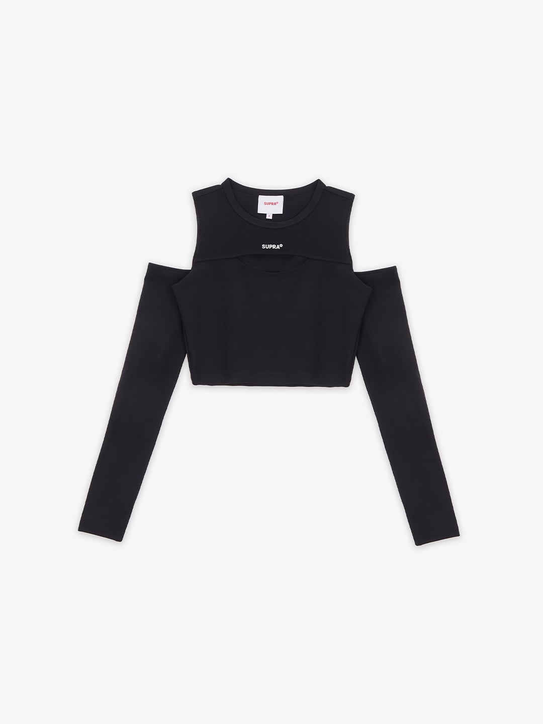 SUPRA WOMENS CUT OFF LONG SLEEVE BLACK