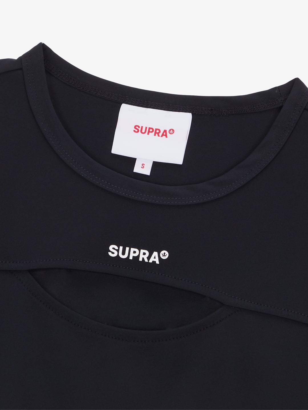 SUPRA WOMENS CUT OFF LONG SLEEVE BLACK
