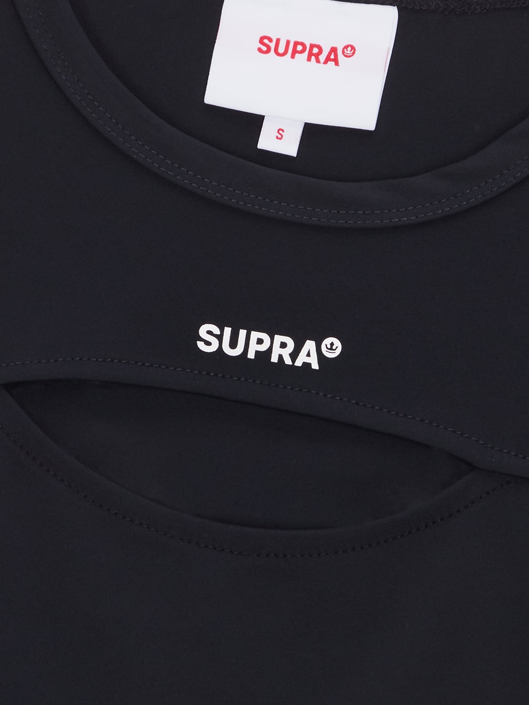 SUPRA WOMENS CUT OFF LONG SLEEVE BLACK