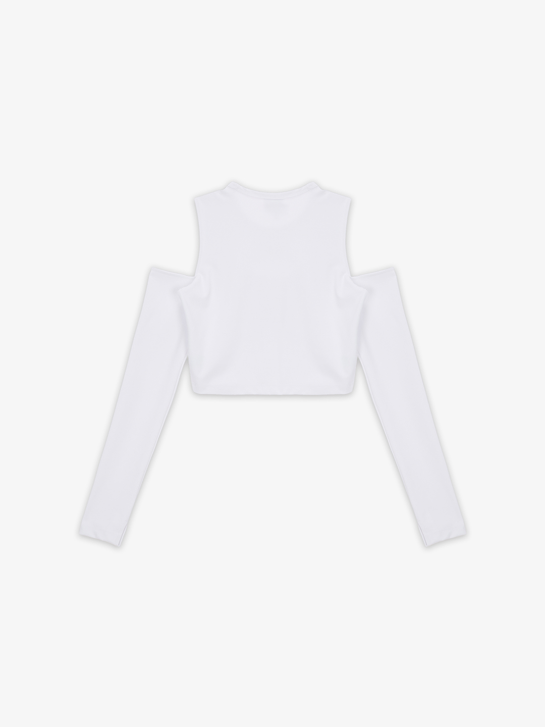 SUPRA WOMENS CUT OFF LONG SLEEVE WHITE
