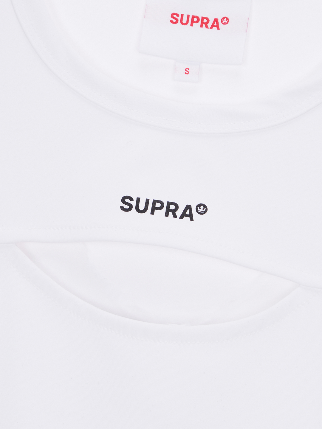 SUPRA WOMENS CUT OFF LONG SLEEVE WHITE