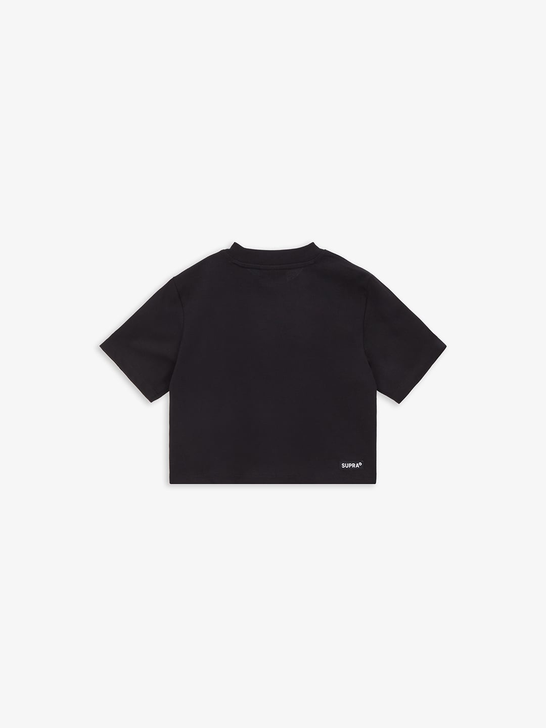 SUPRA KEYBOARD LOGO CROP T-SHIRT BLACK