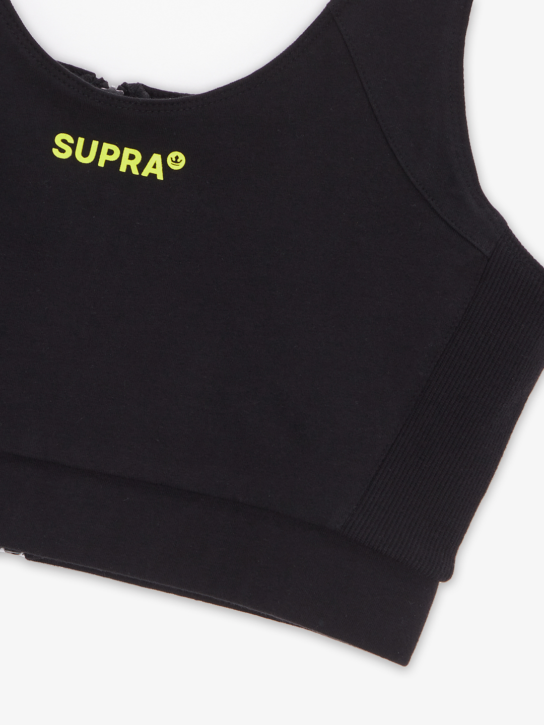 SUPRA WOMENS SMALL LOGO BRA TOP BLACK