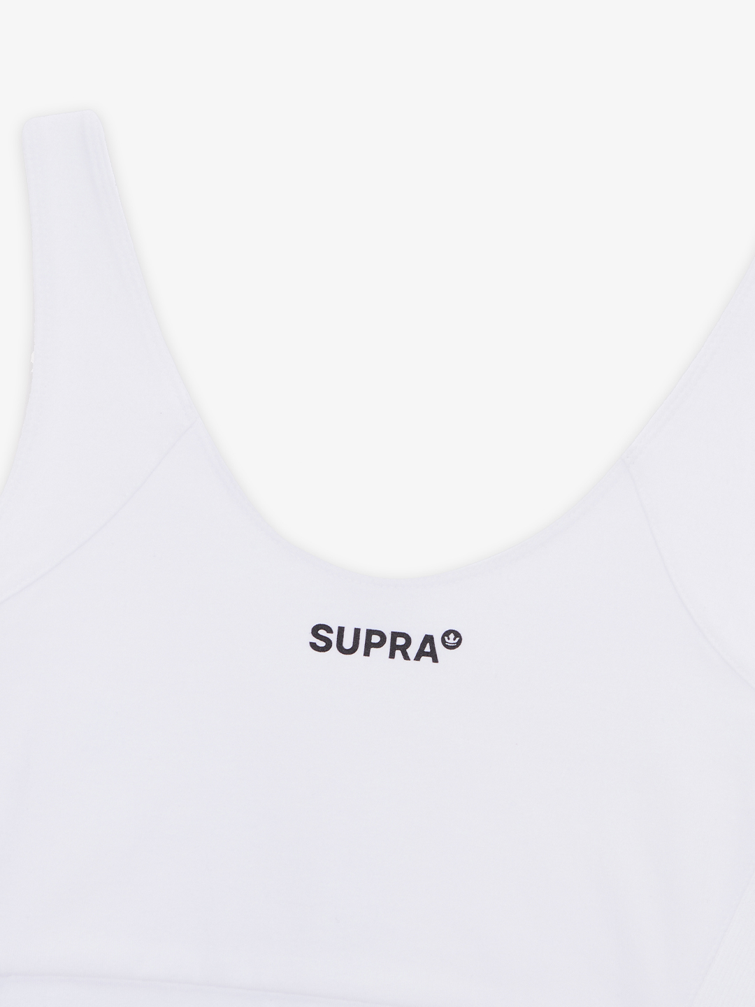 SUPRA WOMENS SMALL LOGO BRA TOP WHITE