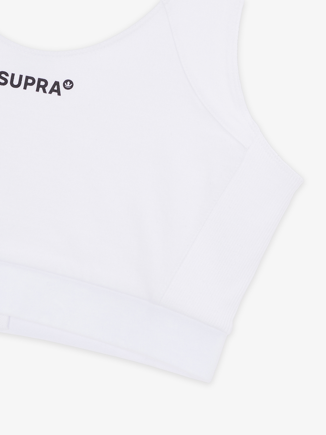 SUPRA WOMENS SMALL LOGO BRA TOP WHITE