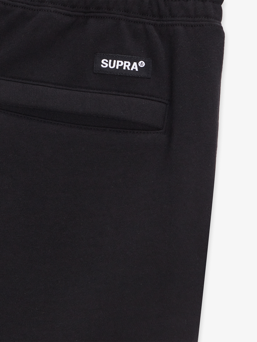 SUPRA PINTUCK SWEAT SHORTS BLACK