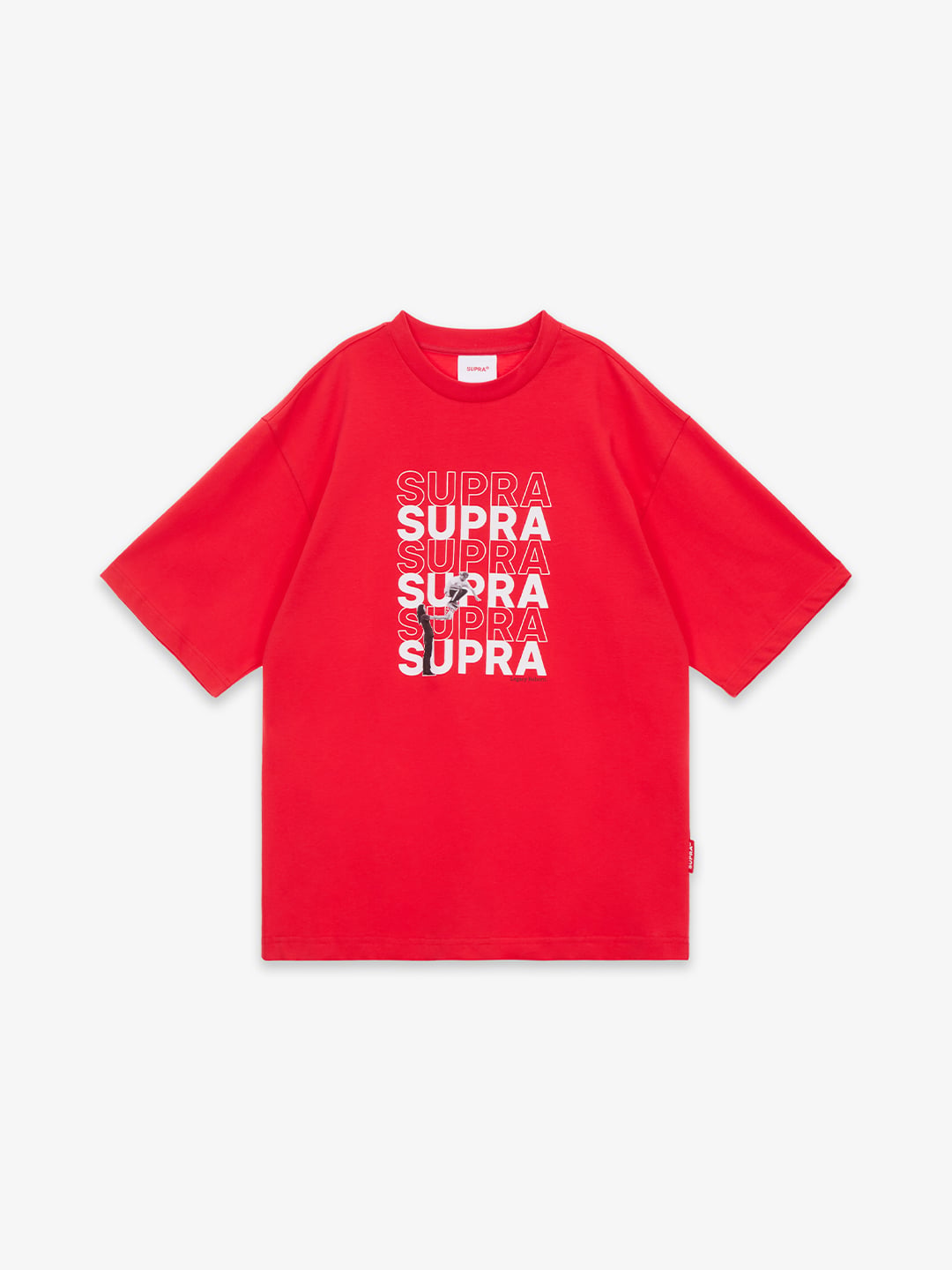 SUPRA SKATEBOARDING LOGO T-SHIRT RED