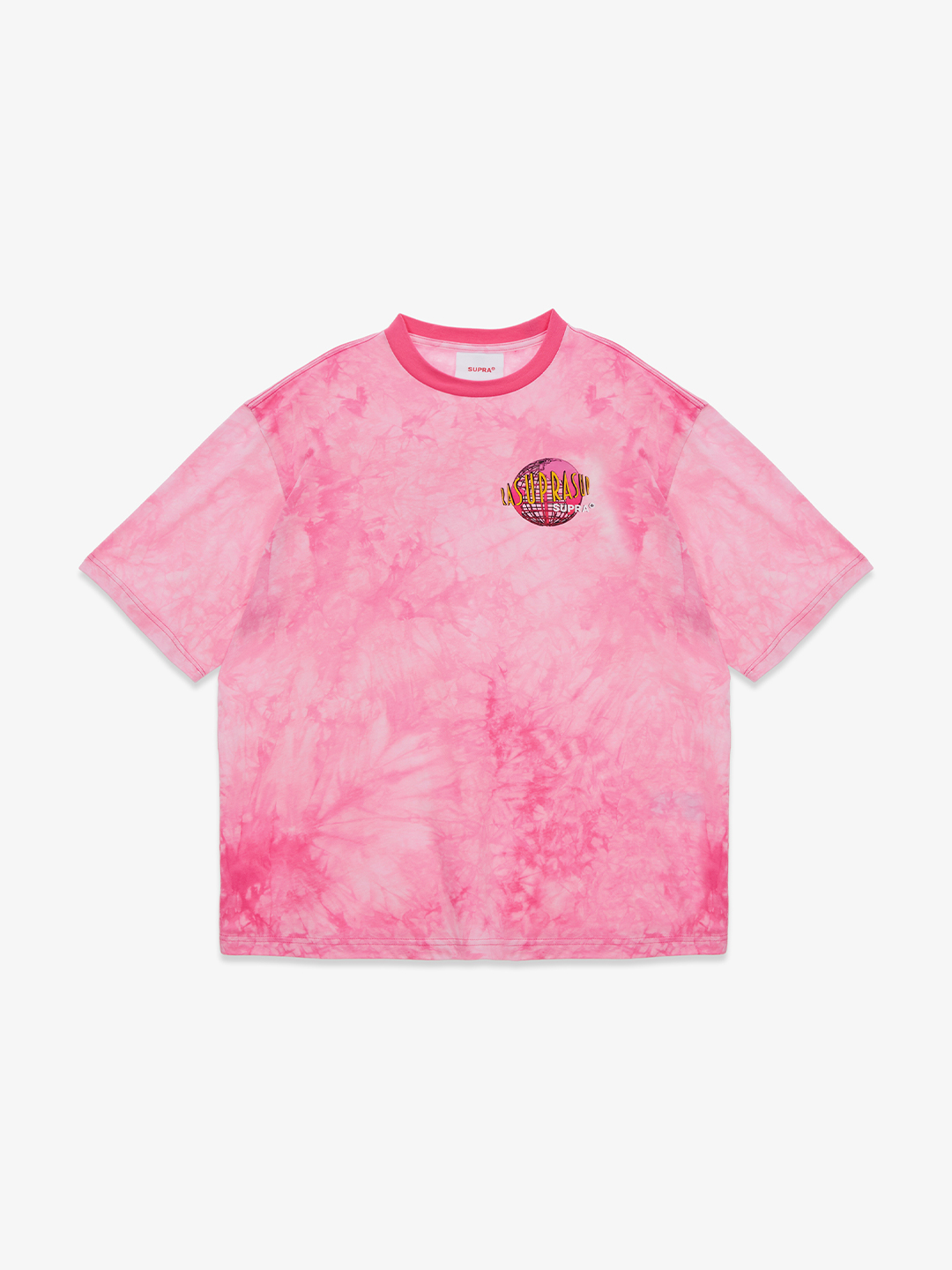 SUPRA GLOBE TIE DYE T-SHIRT PINK