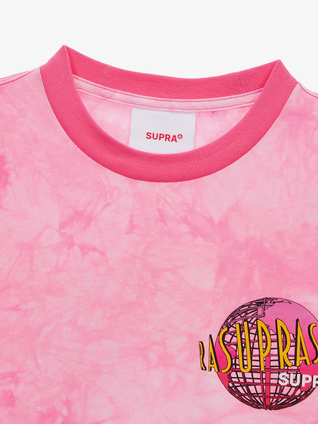 SUPRA GLOBE TIE DYE T-SHIRT PINK