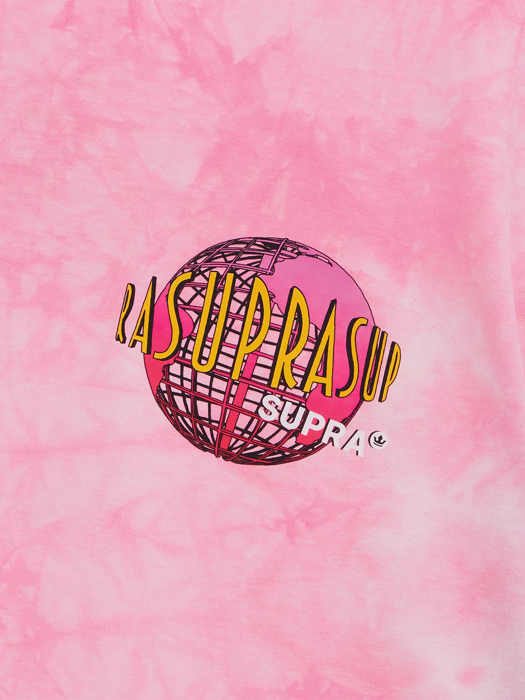 SUPRA GLOBE TIE DYE T-SHIRT PINK