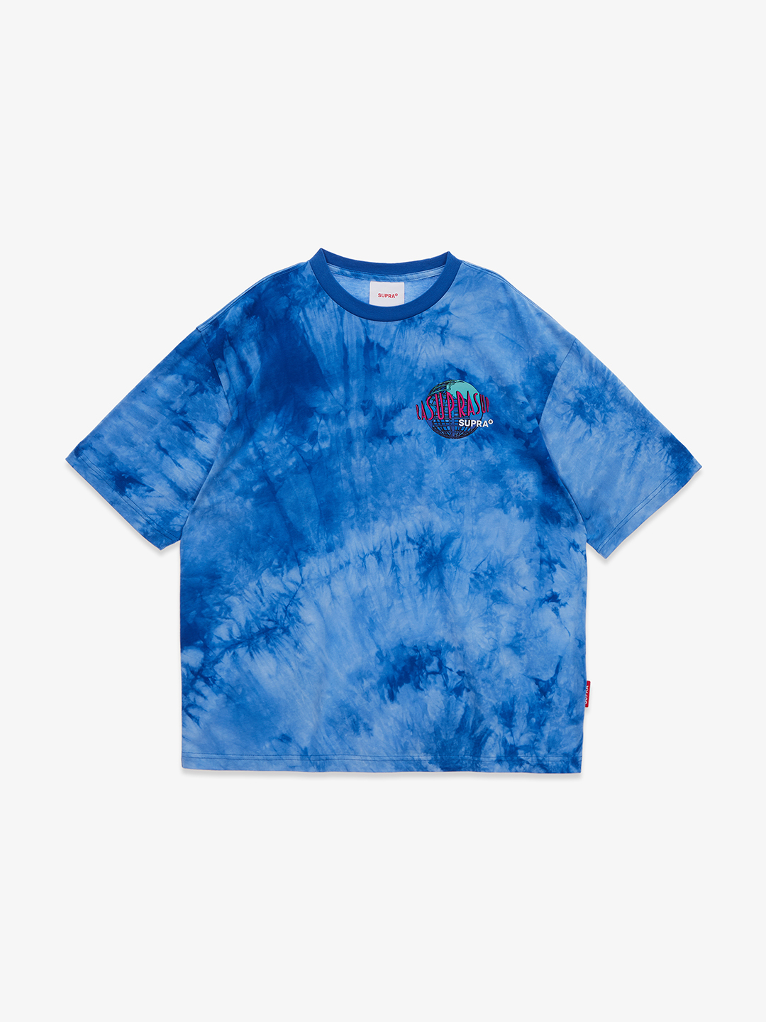 SUPRA GLOBE TIE DYE T-SHIRT BLUE