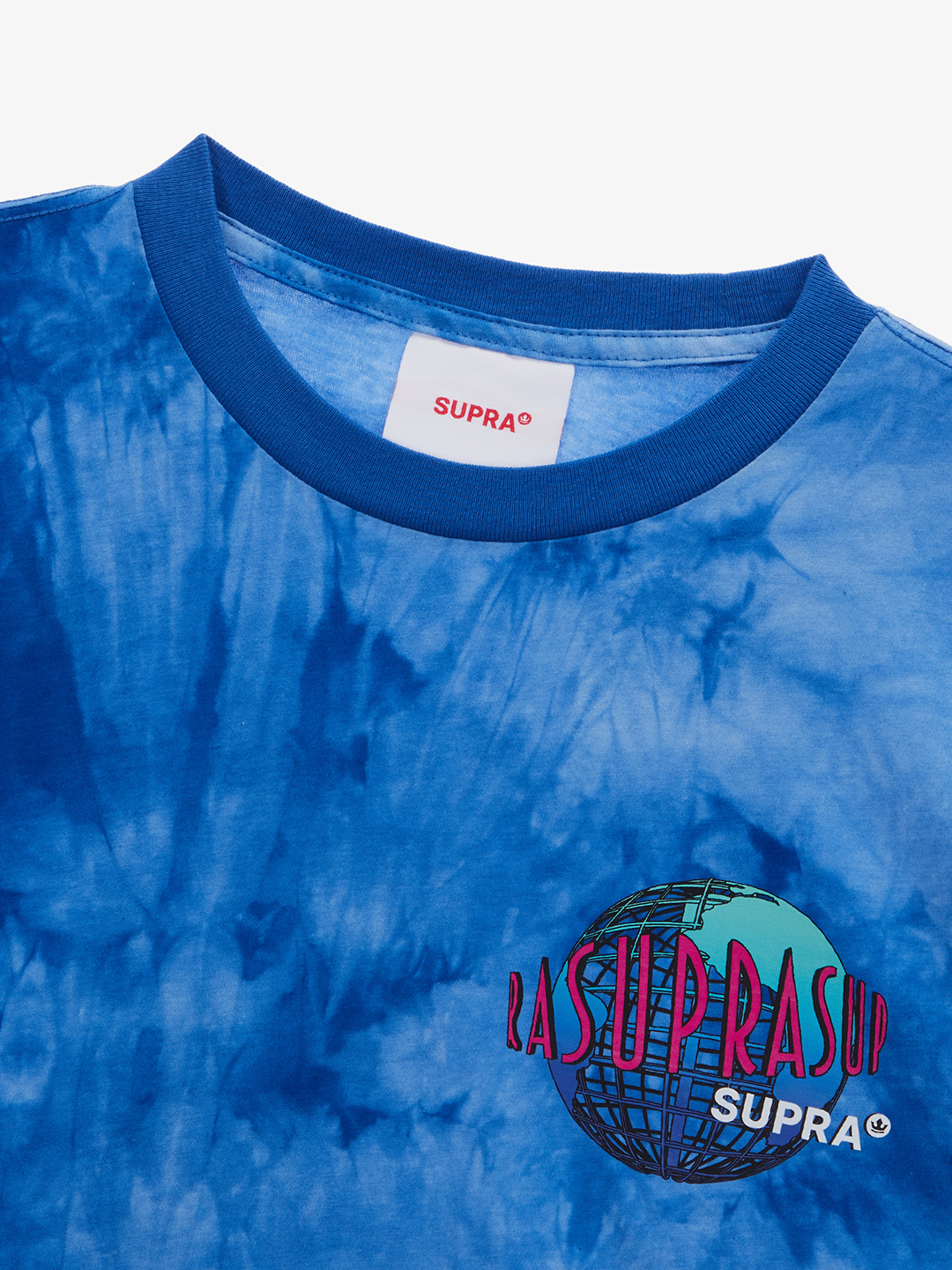 SUPRA GLOBE TIE DYE T-SHIRT BLUE