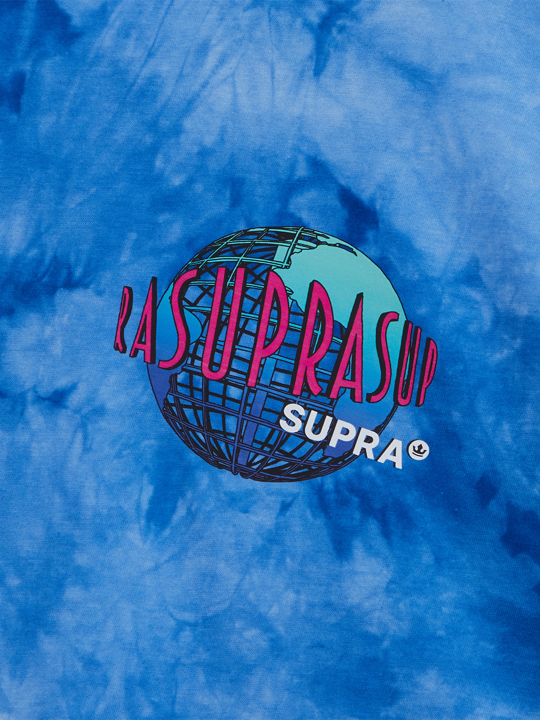 SUPRA GLOBE TIE DYE T-SHIRT BLUE