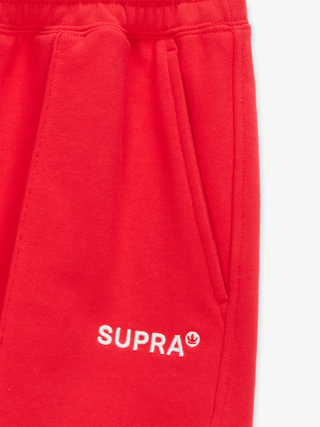 SUPRA PINTUCK SWEAT SHORTS RED
