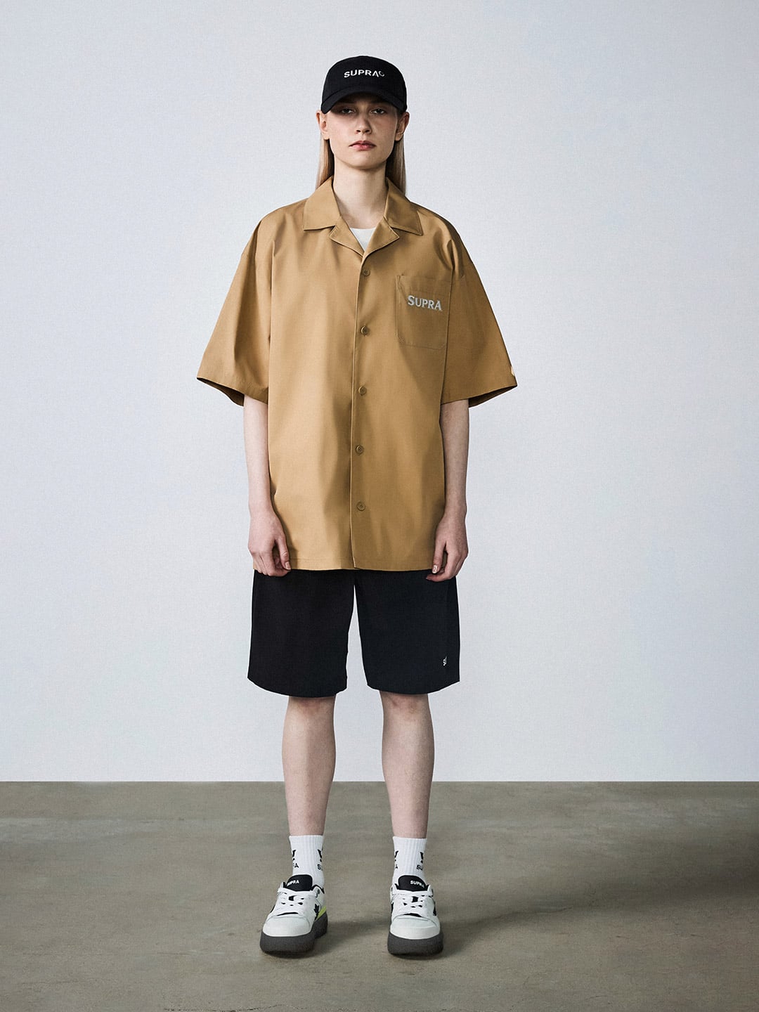 Back Arch Logo BAYC Open Collar Short-Sleeved Shirt