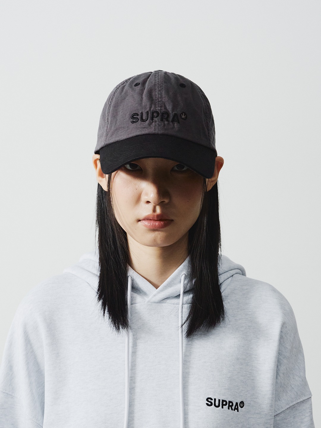 Crown Logo Point Color Block Unstructured Ball Cap