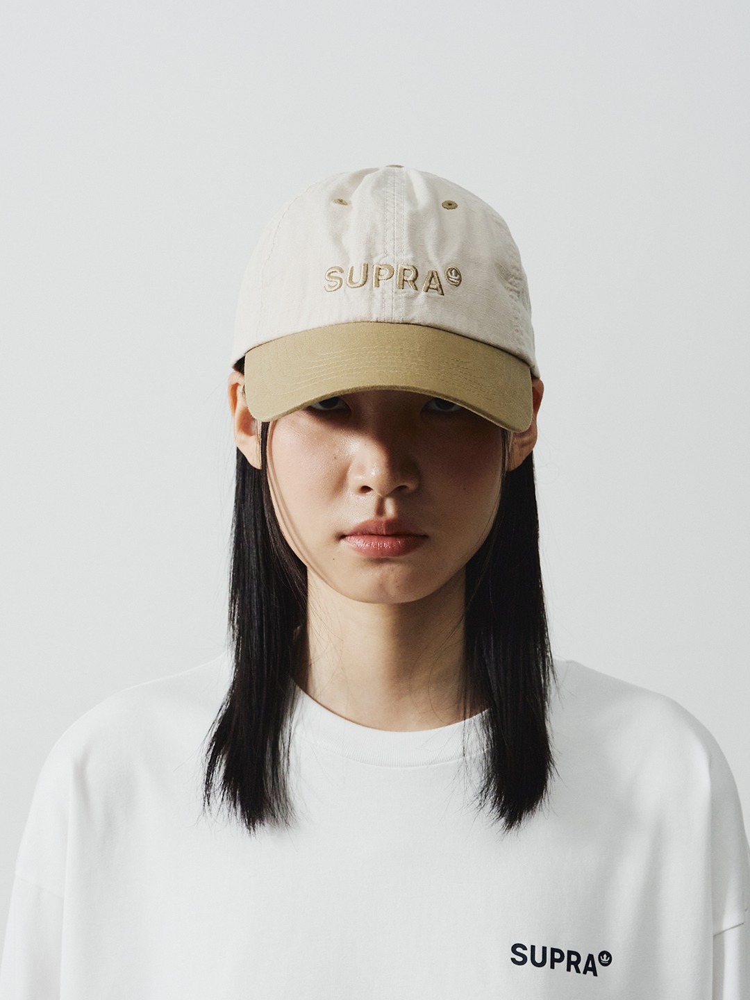 Crown Logo Point Color Block Unstructured Ball Cap