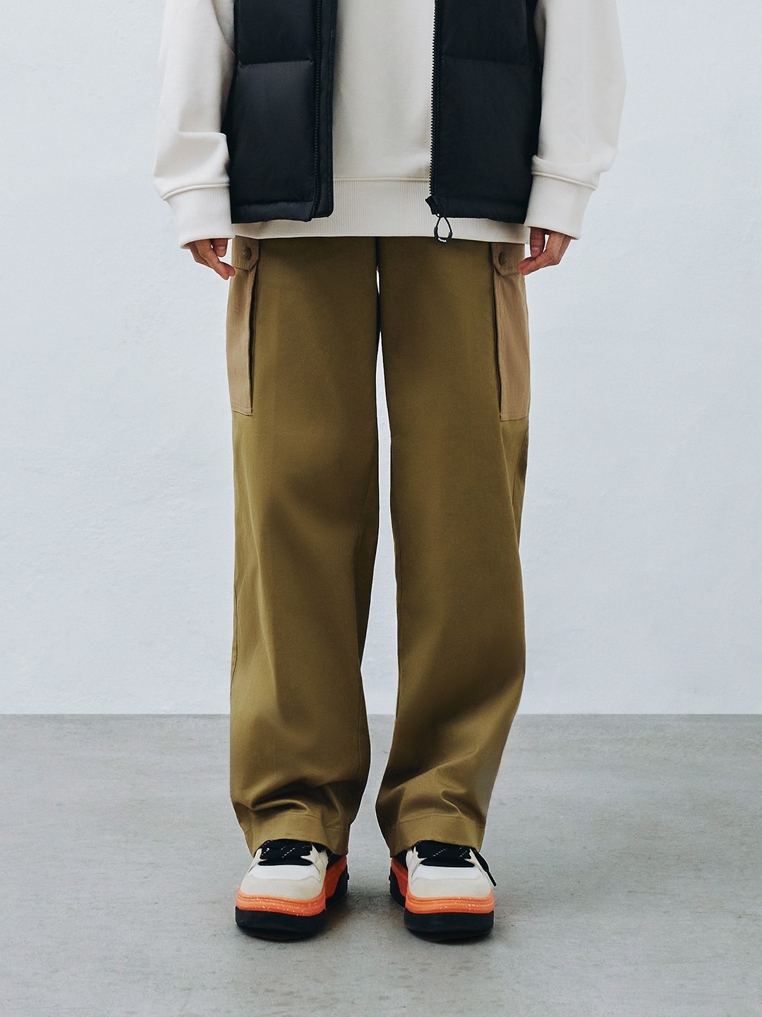 jacquard pocket woven pants