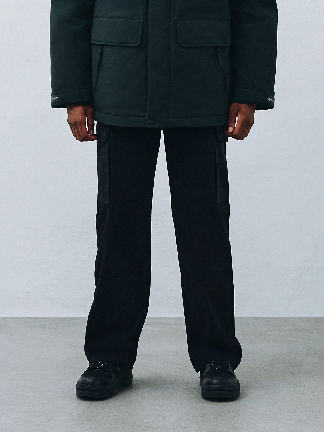 jacquard pocket woven pants