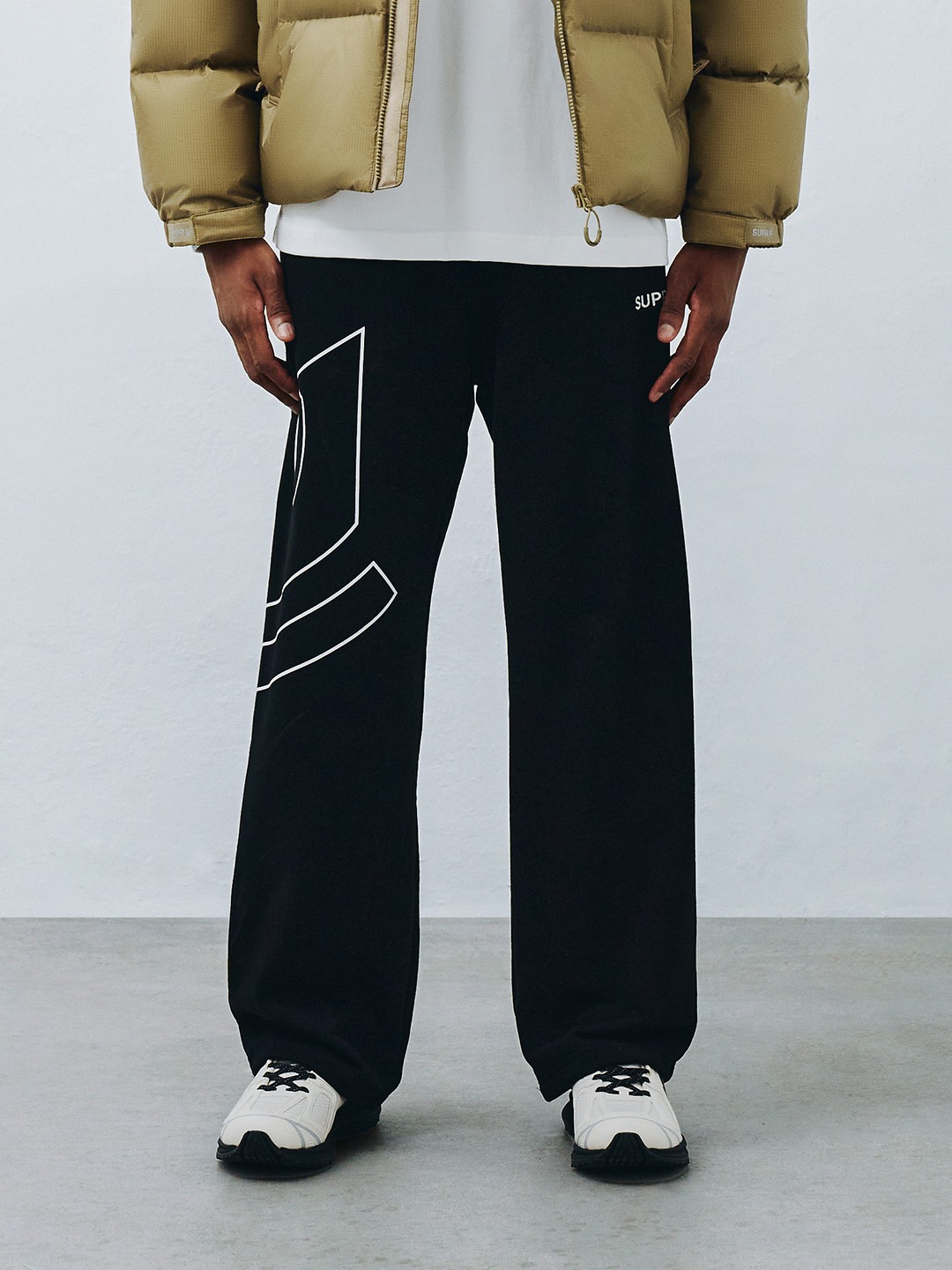 Mega Crown Line Logo Straight Pants