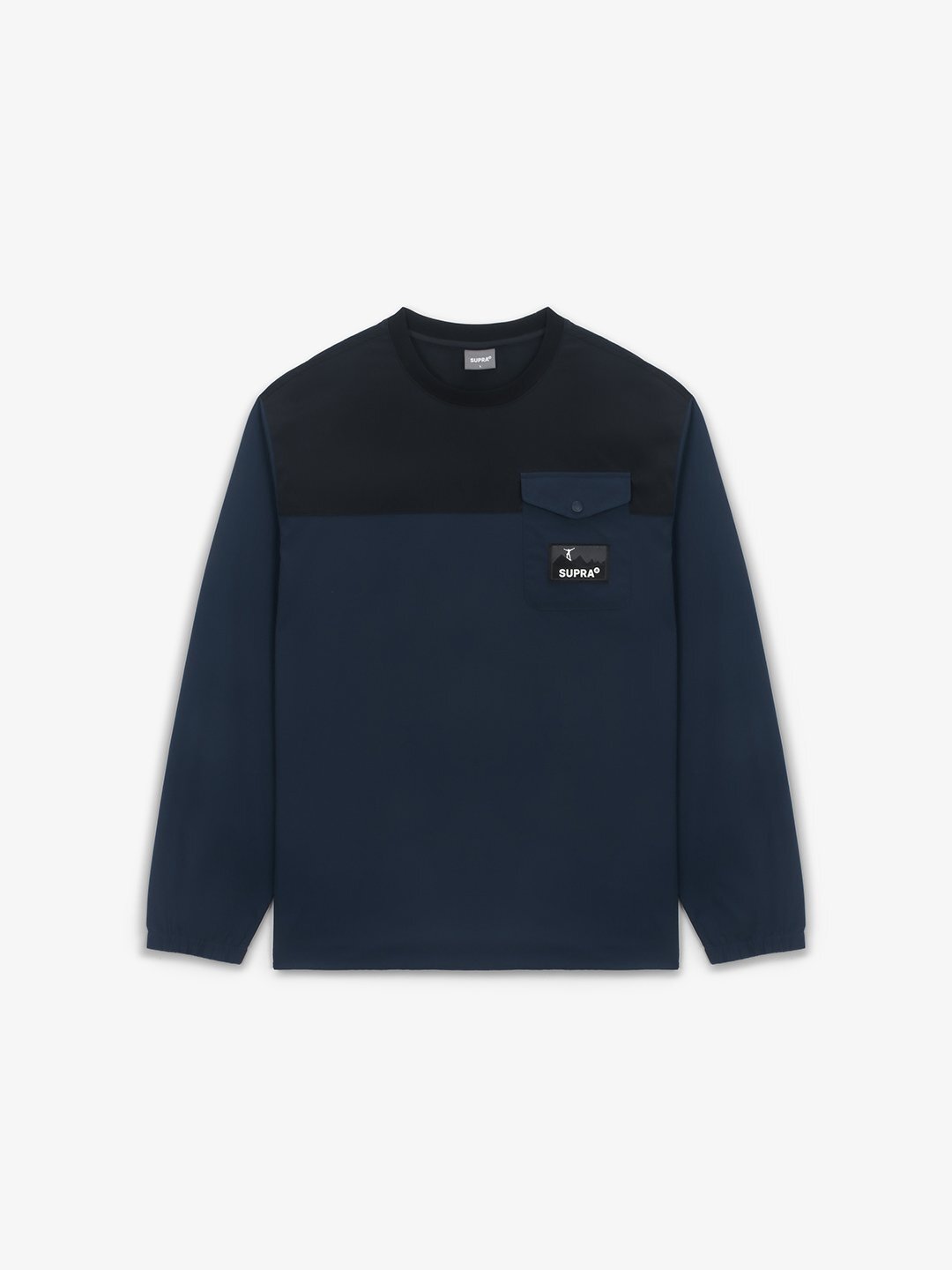 Woven Coloring point Long-Sleeved T-Shirt