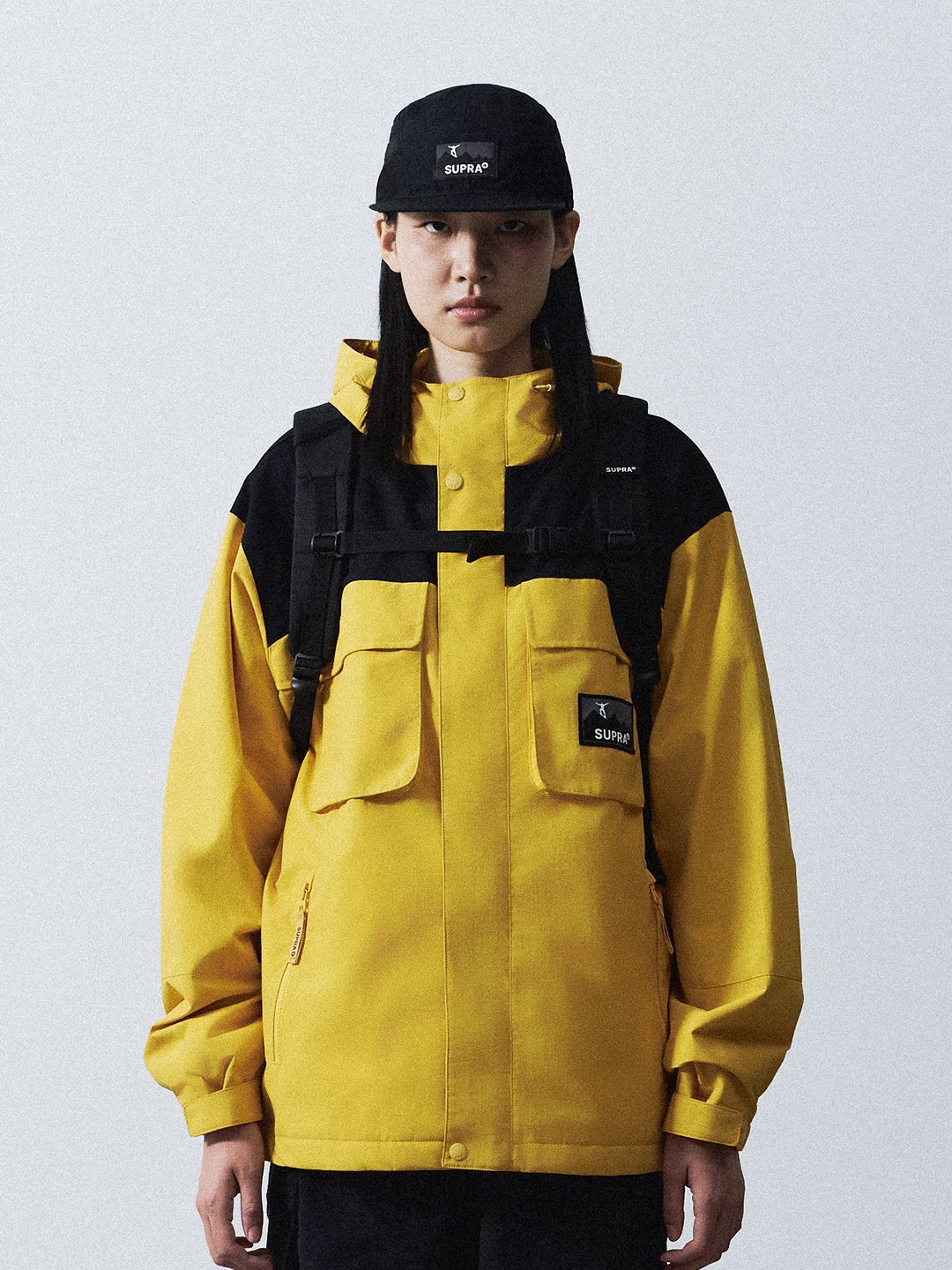 2 Pocket Color Block Windbreaker