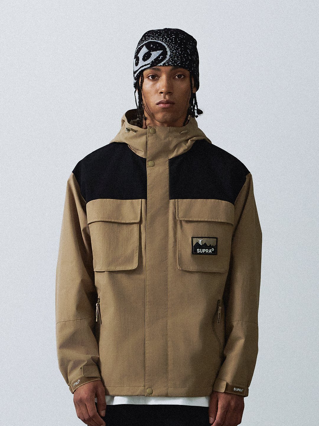 2 Pocket Color Block Windbreaker