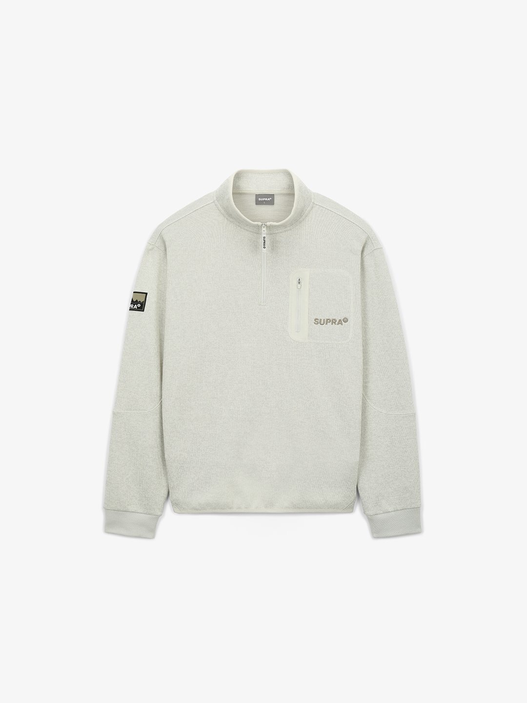 Half Zip-Up Long-Sleeved T-Shirt