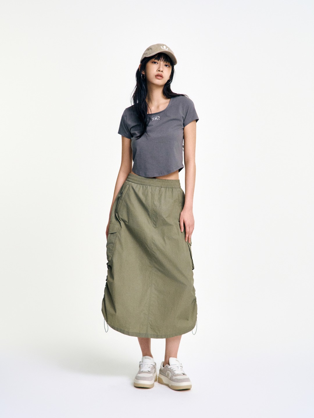 Women`s Side String Long Skirt