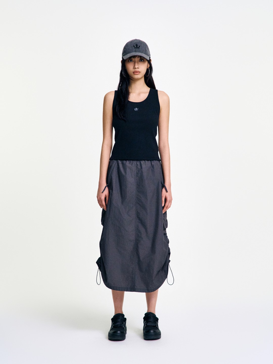 Women`s Side String Long Skirt