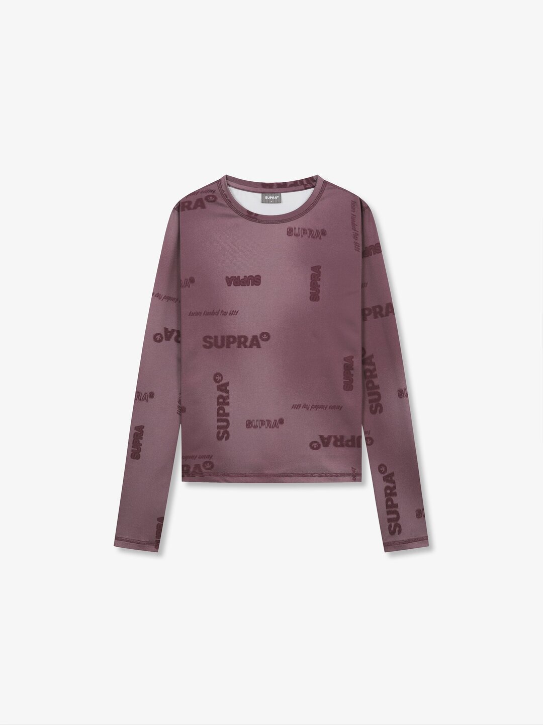 Women`s Washed Lettering Print Crop Long Sleeve T-Shirt