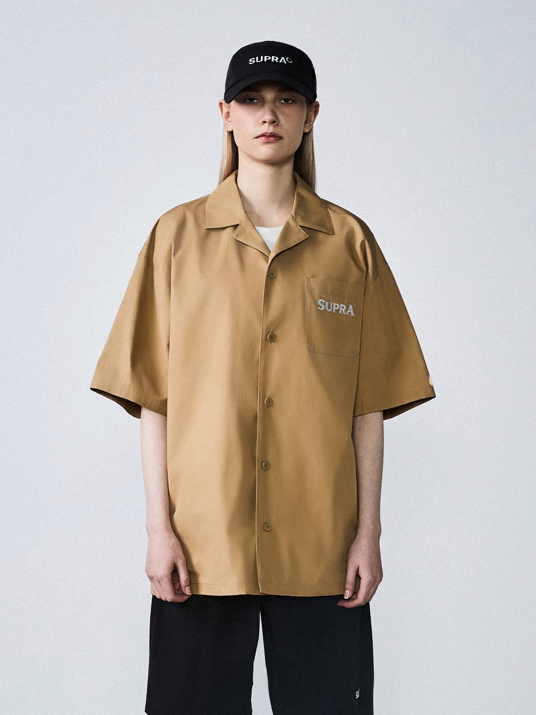 Back Arch Logo BAYC Open Collar Short-Sleeved Shirt