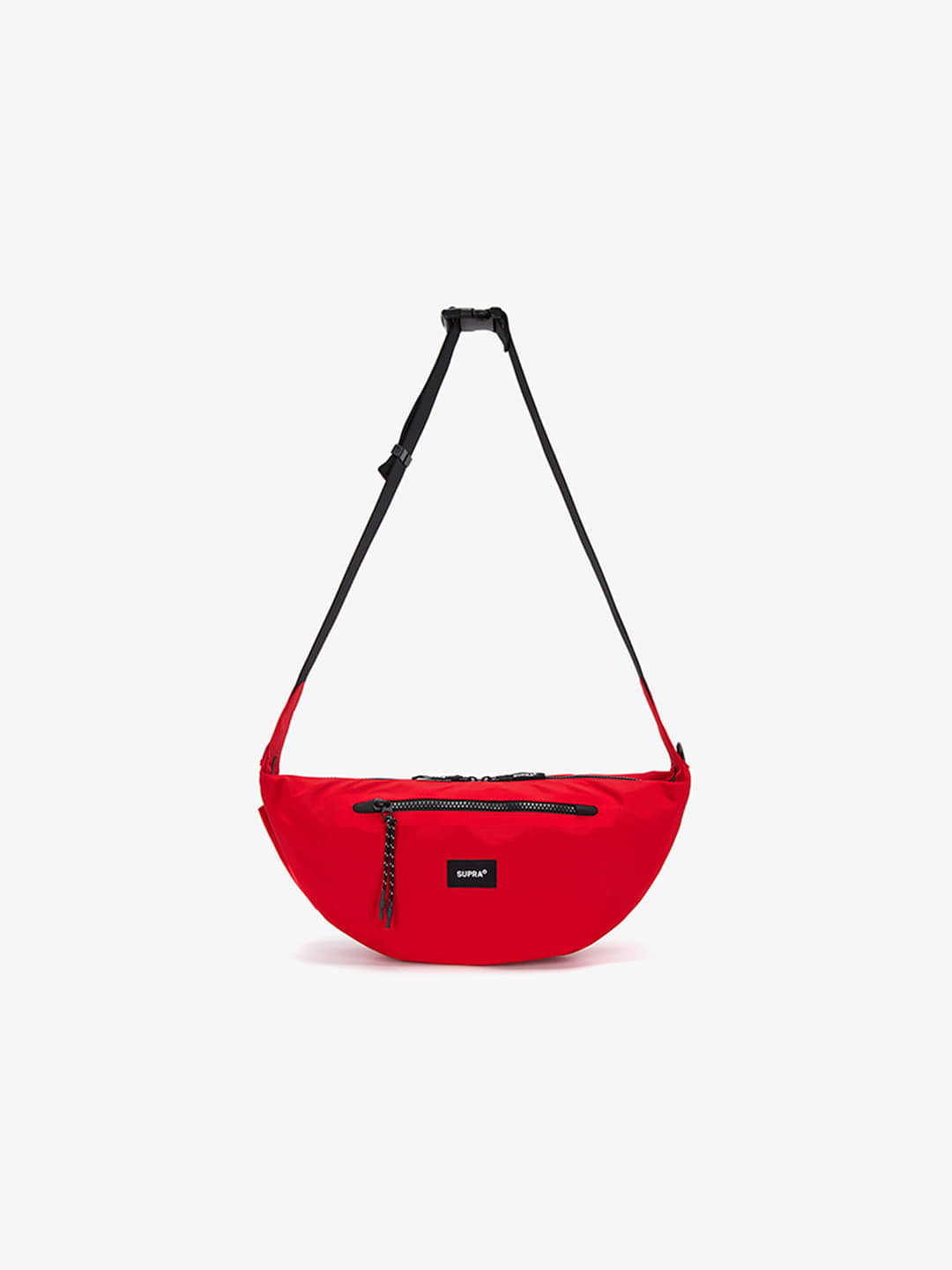 NYLON HOBO CROSS BAG RED