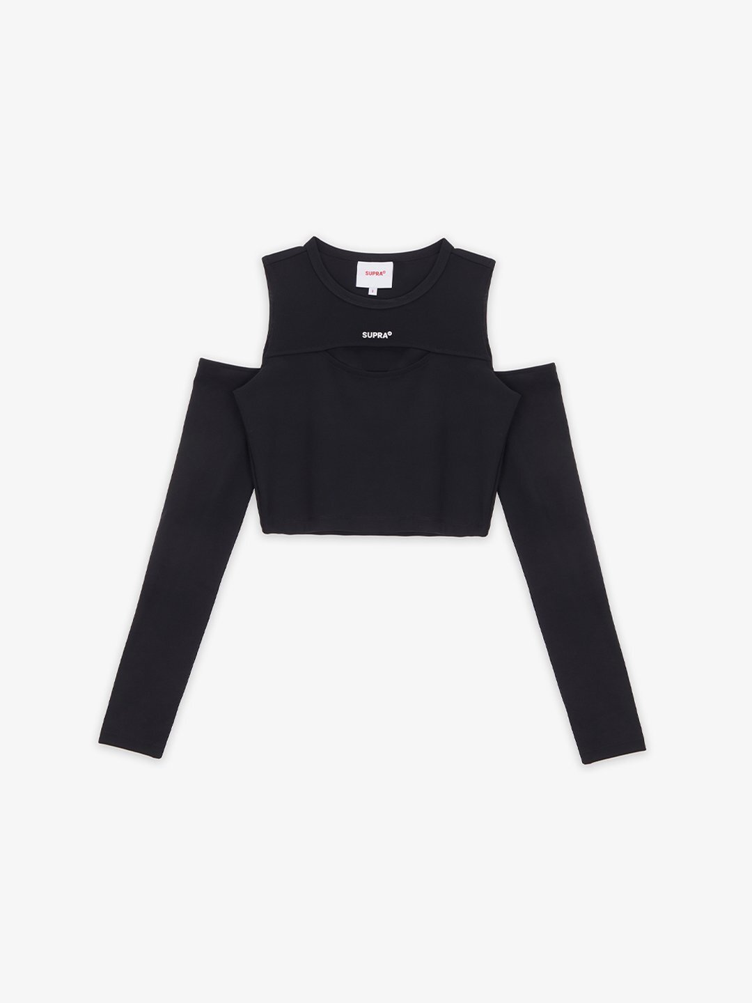 SUPRA WOMENS CUT OFF LONG SLEEVE BLACK