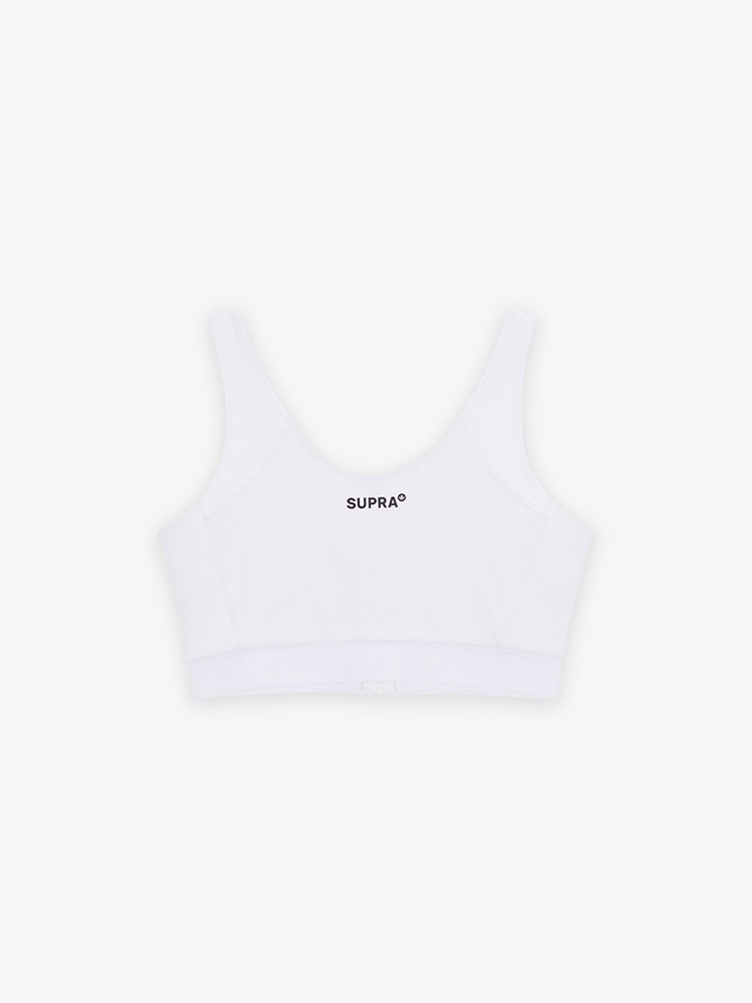 SUPRA WOMENS SMALL LOGO BRA TOP WHITE