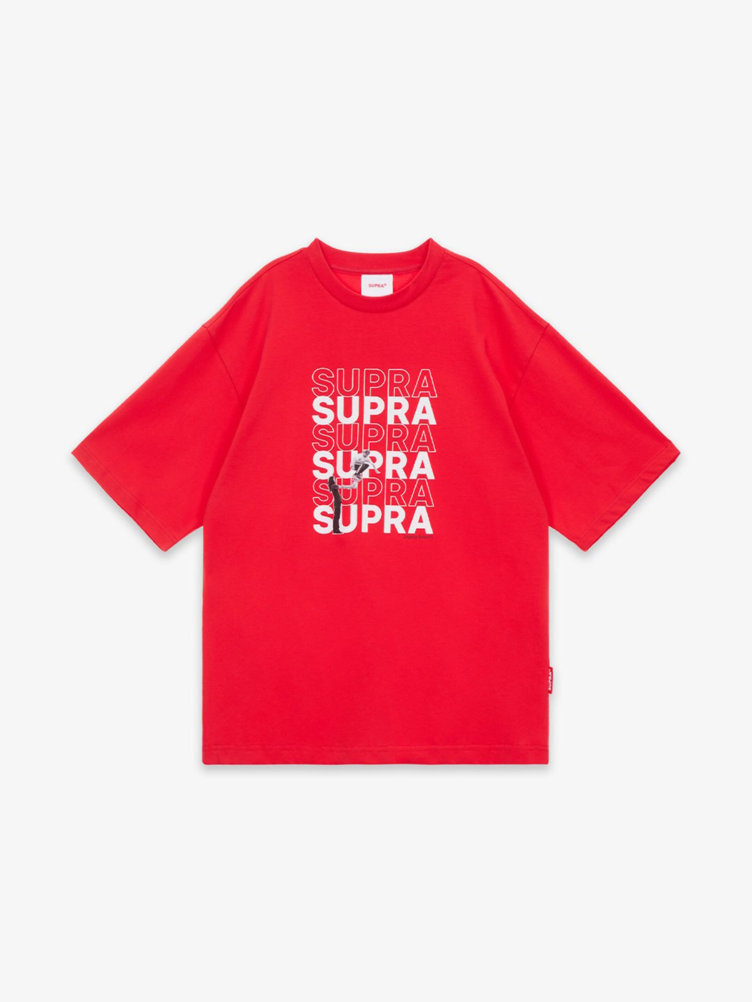 SUPRA SKATEBOARDING LOGO T-SHIRT RED