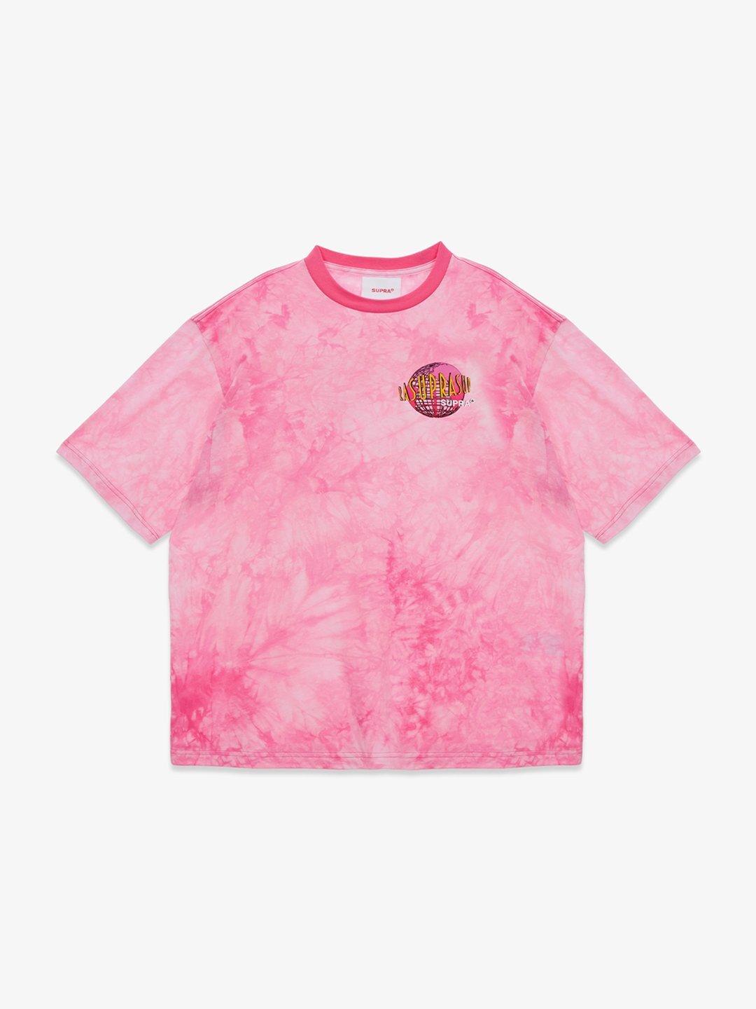 SUPRA GLOBE TIE DYE T-SHIRT PINK