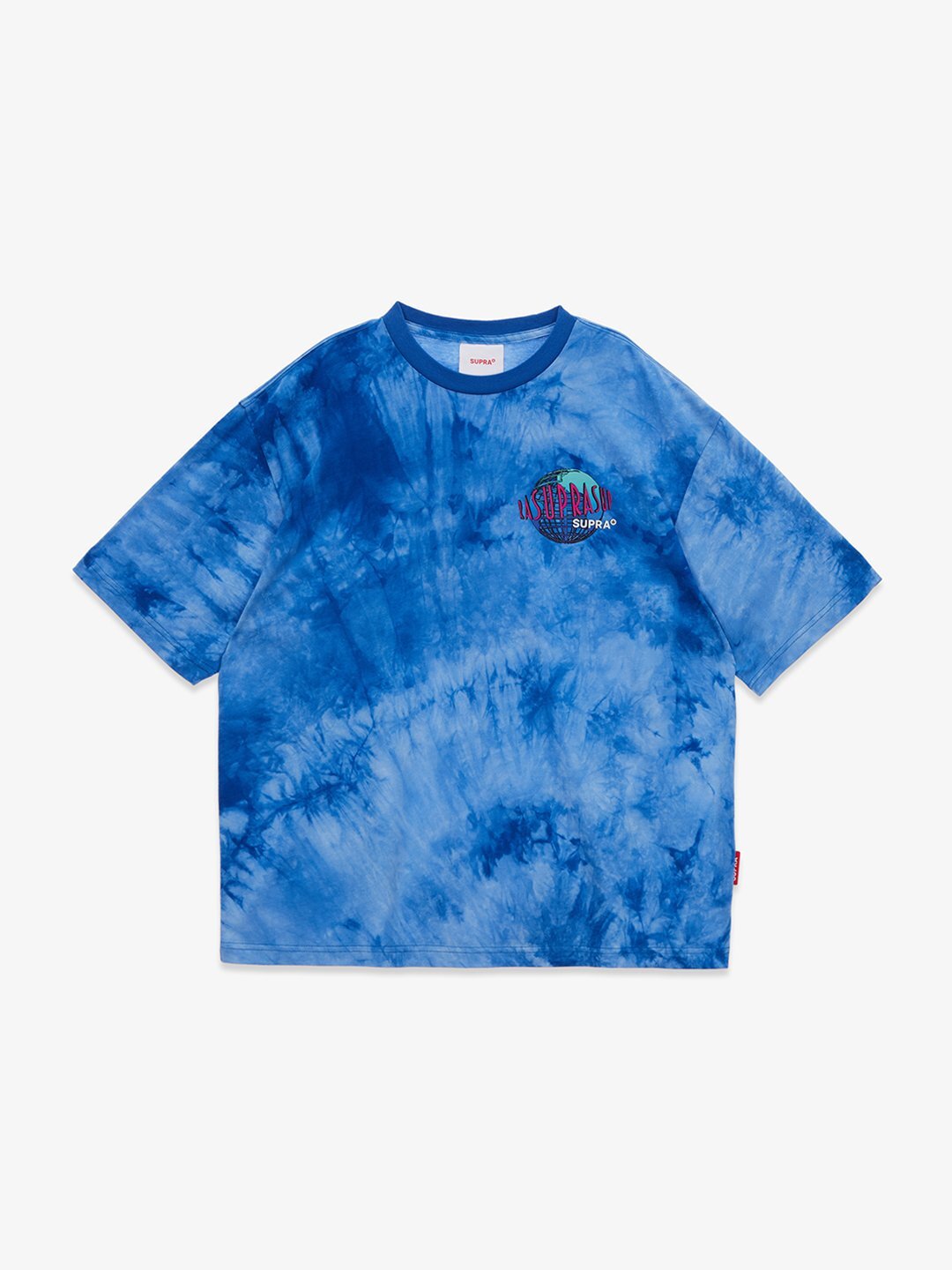 SUPRA GLOBE TIE DYE T-SHIRT BLUE